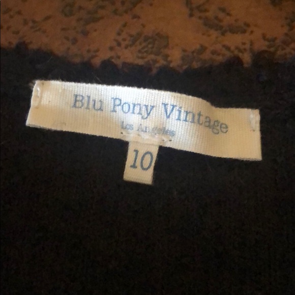 Blu Pony Vintage black boucle sweater with bow 10 - Picture 3 of 7